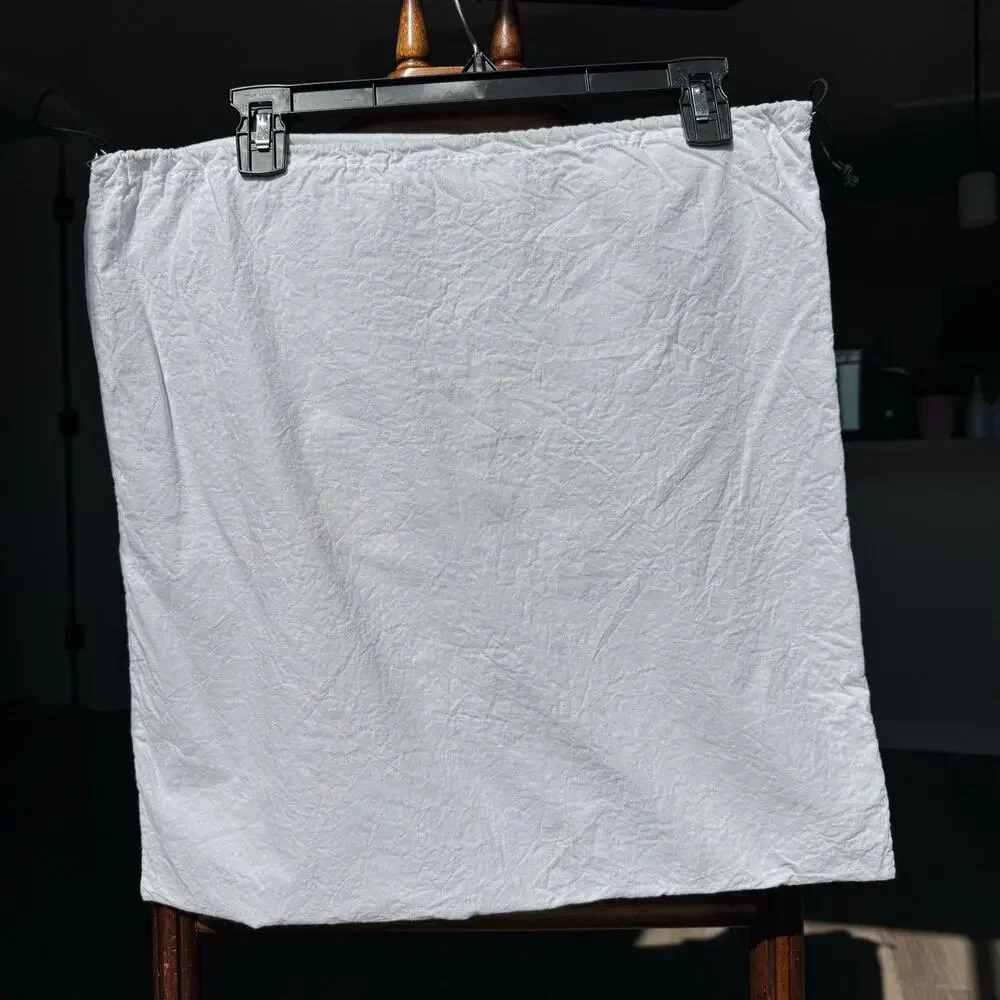 MM6 Maison Margiela Paris White Cotton Drawstring Dust Bag Storage Pouch 19”